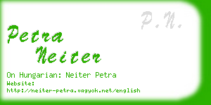 petra neiter business card